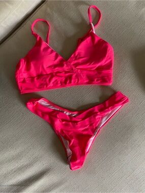 Hot Pink Two-Piece Bikini Set